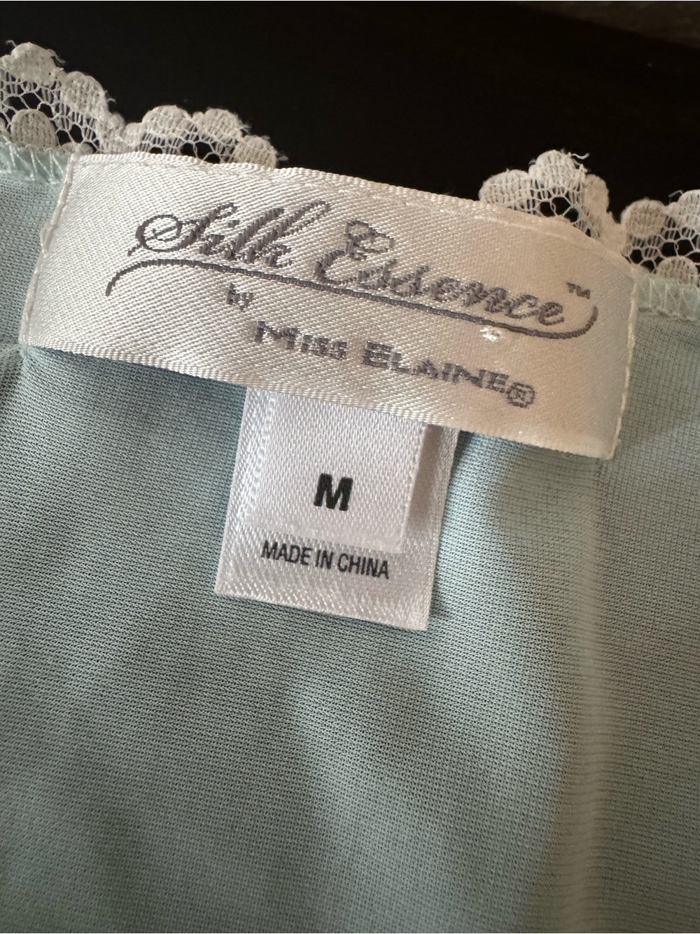 Silk Essence by Miss Elaine Blue Lace Traditional Nightgown Romantic Nylon M - Picture 9 of 12